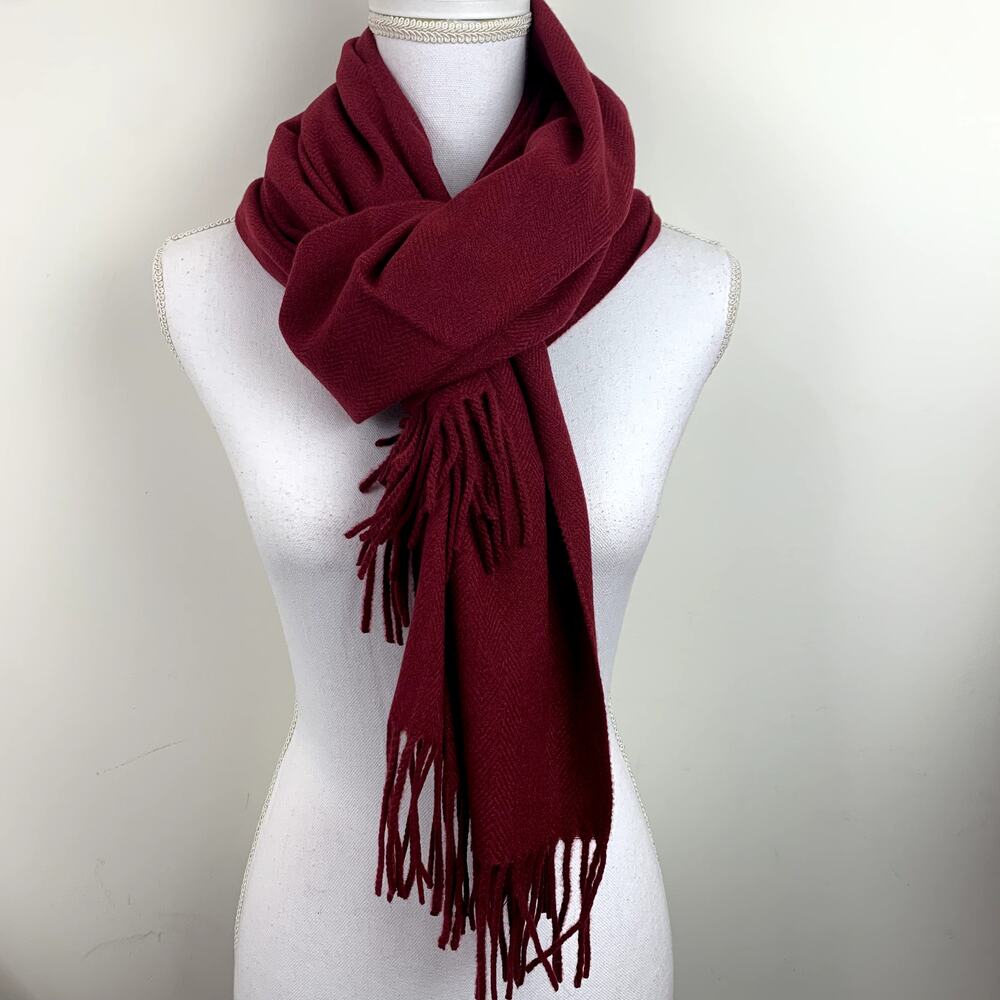 100% Cashmere Pashmina scarf wrap *New* deep red - beautiful and soft